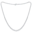 Tennis Graduated Lab Diamond (17 ct.) Necklace (15 in.) 18K White Gold