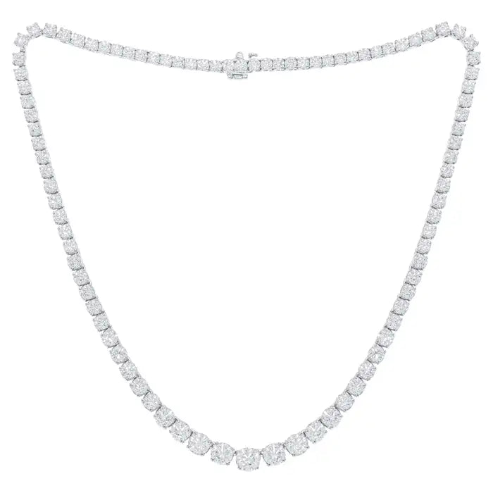 Necklace | Diamond Tennis | White