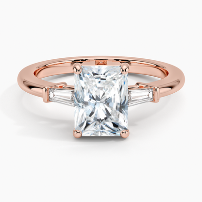 ecomposer-view with diamond shape-radiant,ecomposer-size-1.5-ct,ecomposer-metal type-rose-gold-18k
