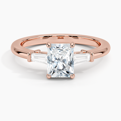 ecomposer-view with diamond shape-radiant,ecomposer-size-1-ct,ecomposer-metal type-rose-gold-18k