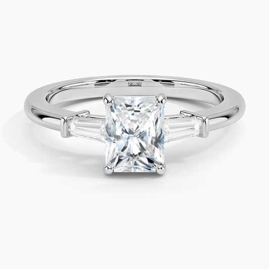 ecomposer-view with diamond shape-radiant,ecomposer-size-1-ct,ecomposer-metal type-white-gold-18k