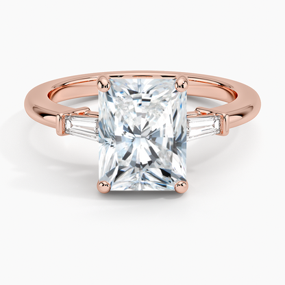 ecomposer-view with diamond shape-radiant,ecomposer-size-2-ct,ecomposer-metal type-rose-gold-18k