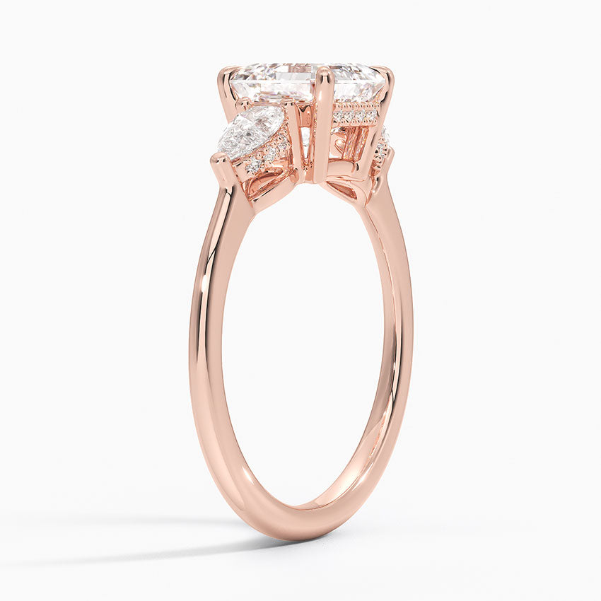 ecomposer-metal type-rose-gold-18K,ecomposer-ring setting-trilogy