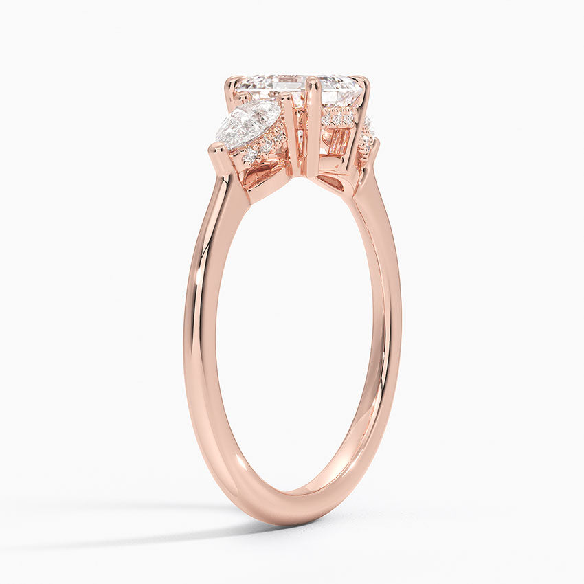 ecomposer-metal type-rose-gold-18K,ecomposer-ring setting-trilogy