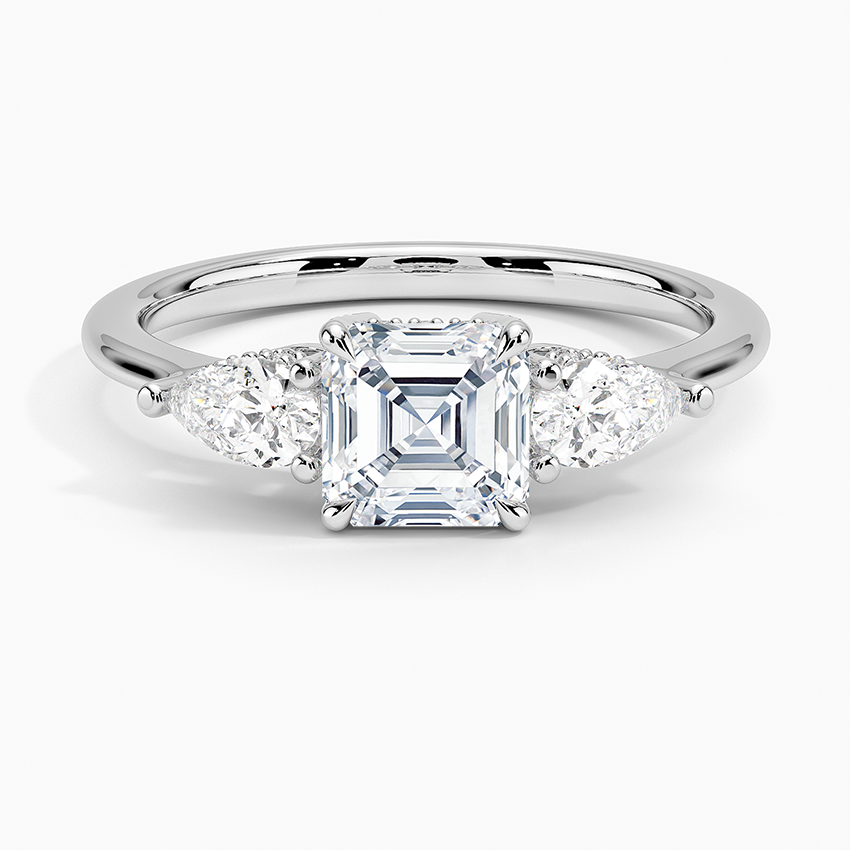 ecomposer-view with diamond shape-asscher,ecomposer-size-1-ct,ecomposer-metal type-white-gold-18k