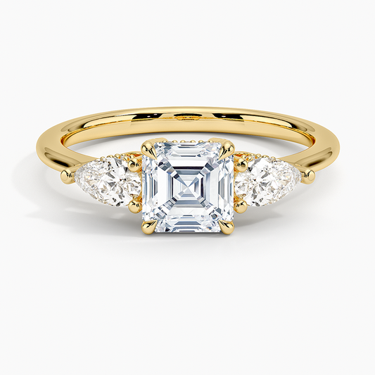 ecomposer-view with diamond shape-asscher,ecomposer-size-1-ct,ecomposer-metal type-yellow-gold-18k