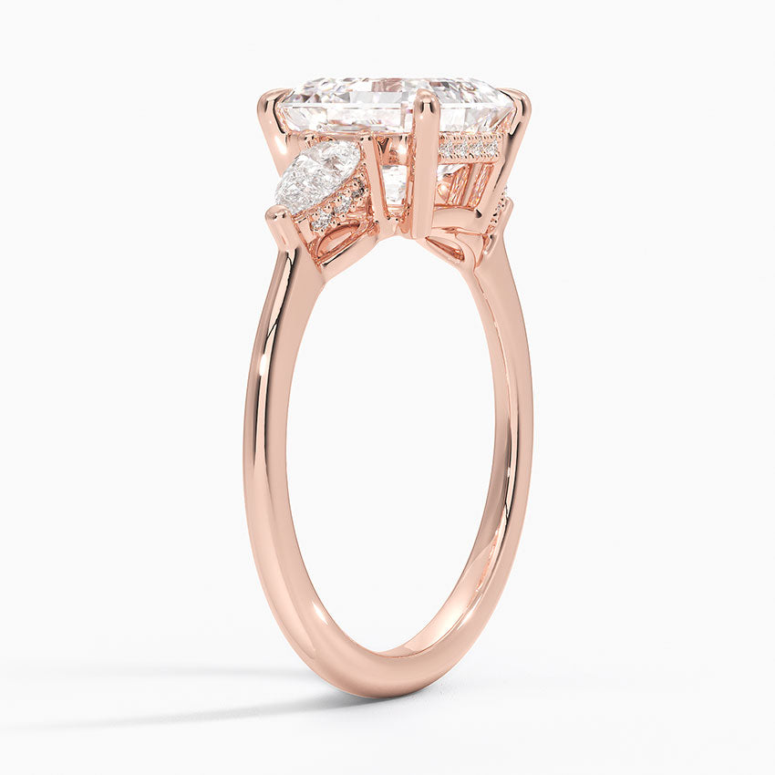 ecomposer-metal type-rose-gold-18K,ecomposer-ring setting-trilogy