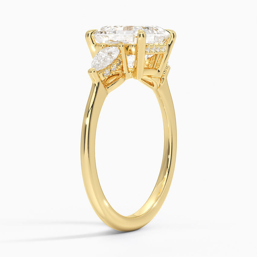 ecomposer-metal type-yellow-gold-18K,ecomposer-ring setting-trilogy