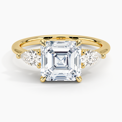 ecomposer-metal type-yellow-gold-18K,ecomposer-ring setting-trilogy