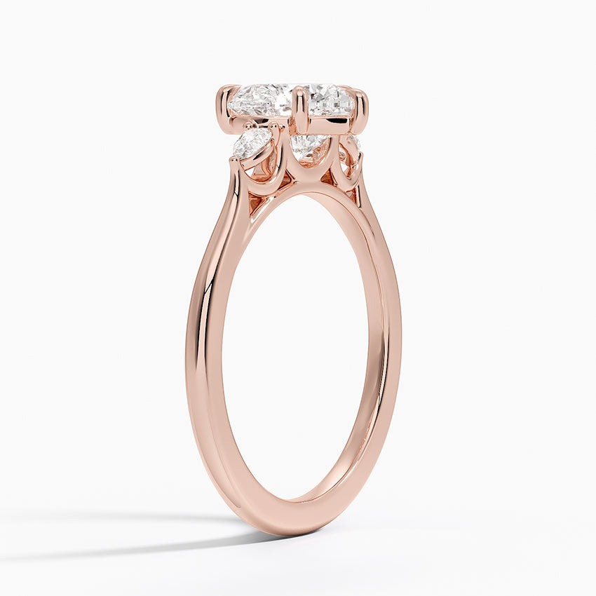 ecomposer-metal type-rose-gold-18K,ecomposer-ring setting-trilogy