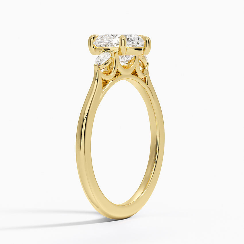 ecomposer-metal type-yellow-gold-18K,ecomposer-ring setting-trilogy