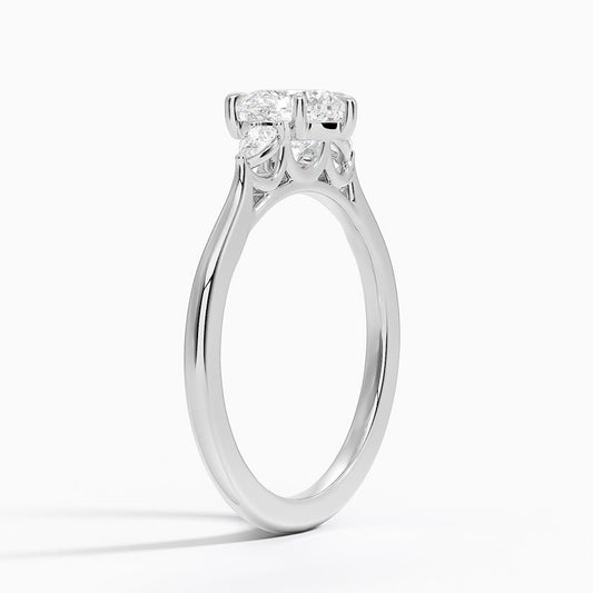 ecomposer-view with diamond shape-heart,ecomposer-size-1-ct,ecomposer-metal type-white-gold-18k