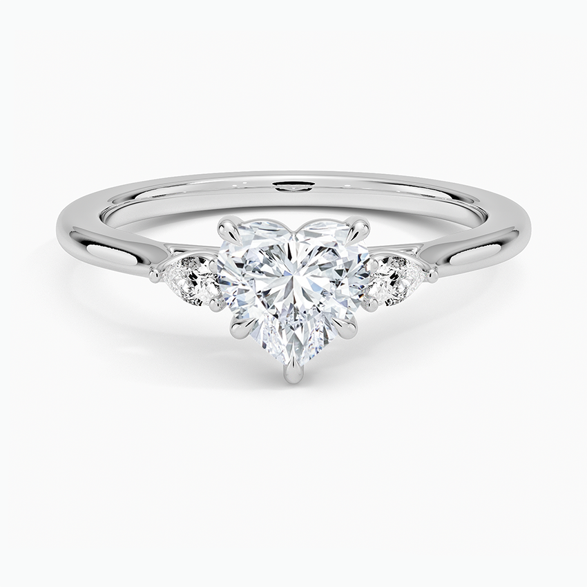 ecomposer-view with diamond shape-heart,ecomposer-size-1-ct,ecomposer-metal type-white-gold-18k