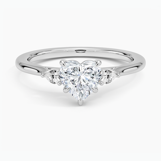 ecomposer-view with diamond shape-heart,ecomposer-size-1-ct,ecomposer-metal type-white-gold-18k