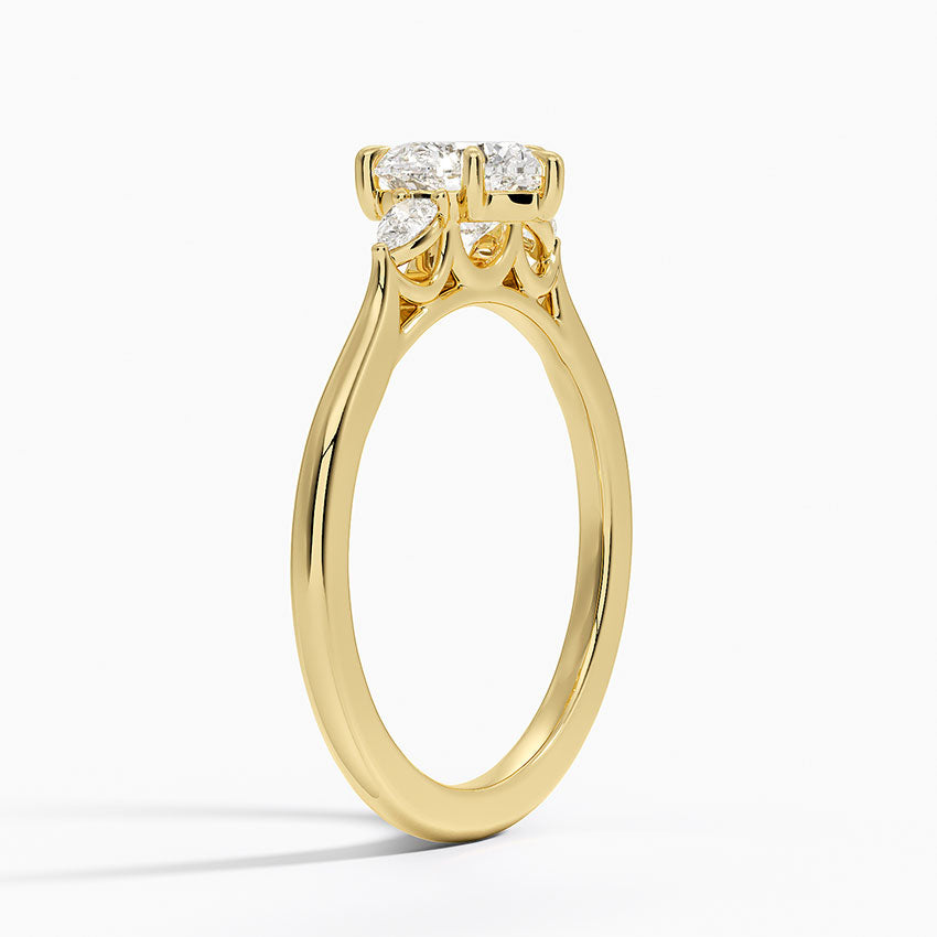 ecomposer-metal type-yellow-gold-18K,ecomposer-ring setting-trilogy