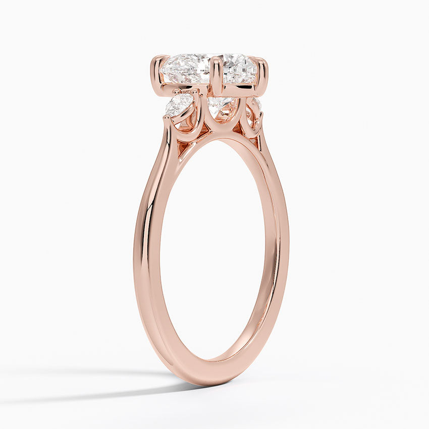 ecomposer-metal type-rose-gold-18K,ecomposer-ring setting-trilogy