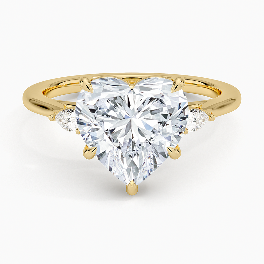 ecomposer-view with diamond shape-heart,ecomposer-size-3-ct,ecomposer-metal type-yellow-gold-18k