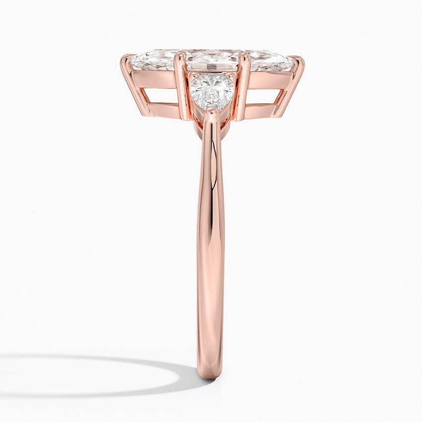 ecomposer-metal type-rose-gold-18K,ecomposer-ring setting-Trilogy 