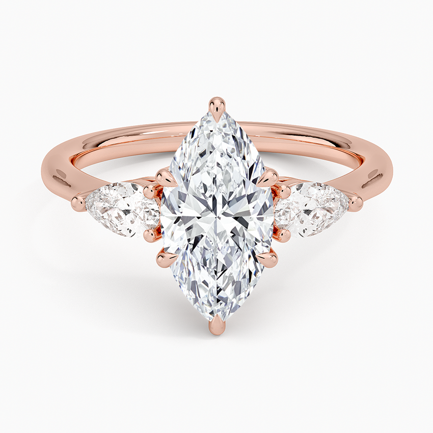 ecomposer-metal type-rose-gold-18K,ecomposer-ring setting-Trilogy 