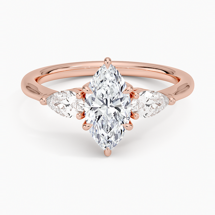 ecomposer-metal type-rose-gold-18K,ecomposer-ring setting-Trilogy 