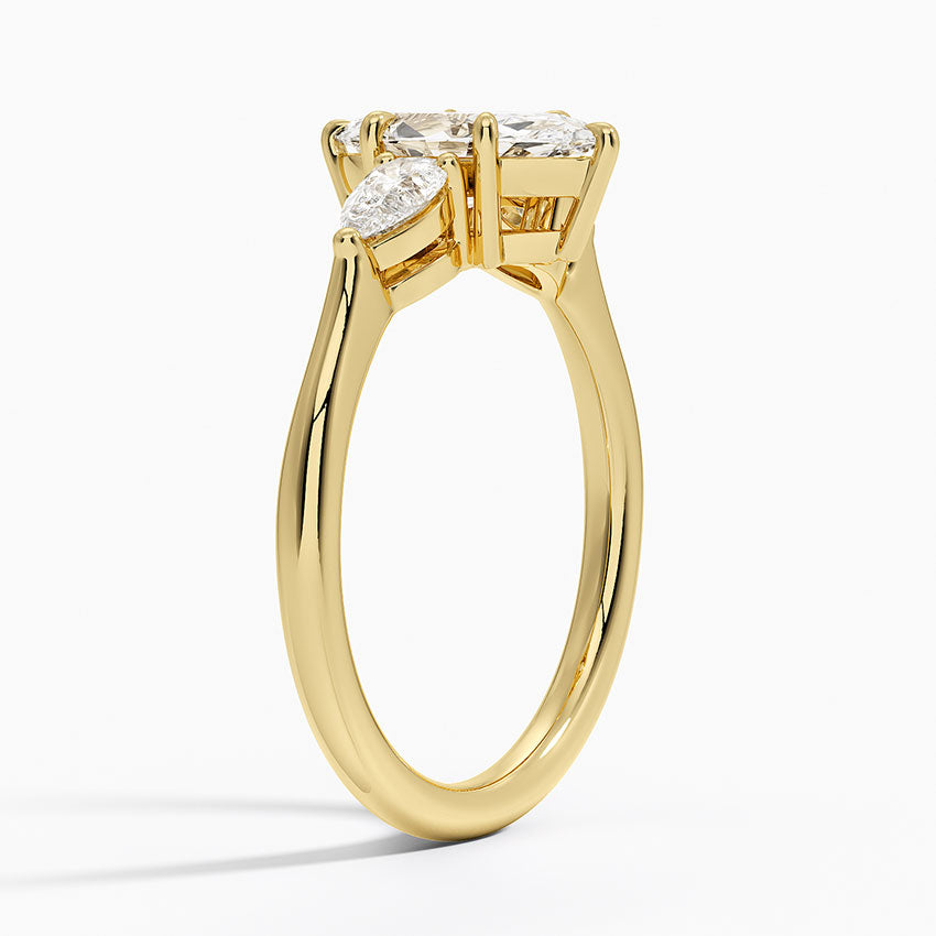 ecomposer-metal type-yellow-gold-18K,ecomposer-ring setting-Trilogy 