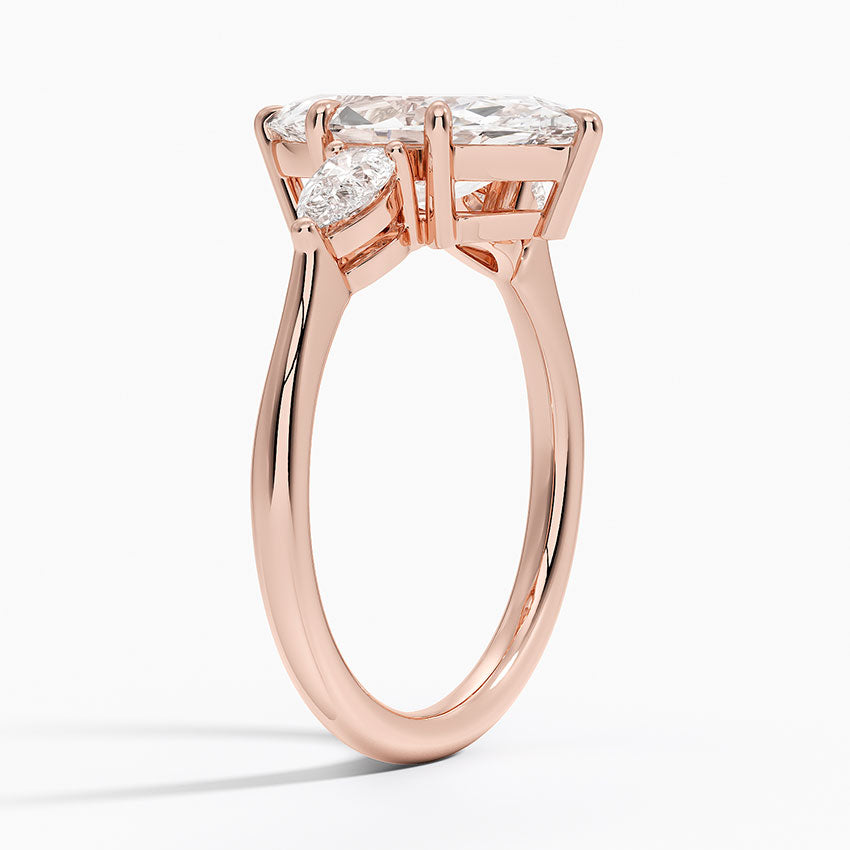 ecomposer-metal type-rose-gold-18K,ecomposer-ring setting-Trilogy 