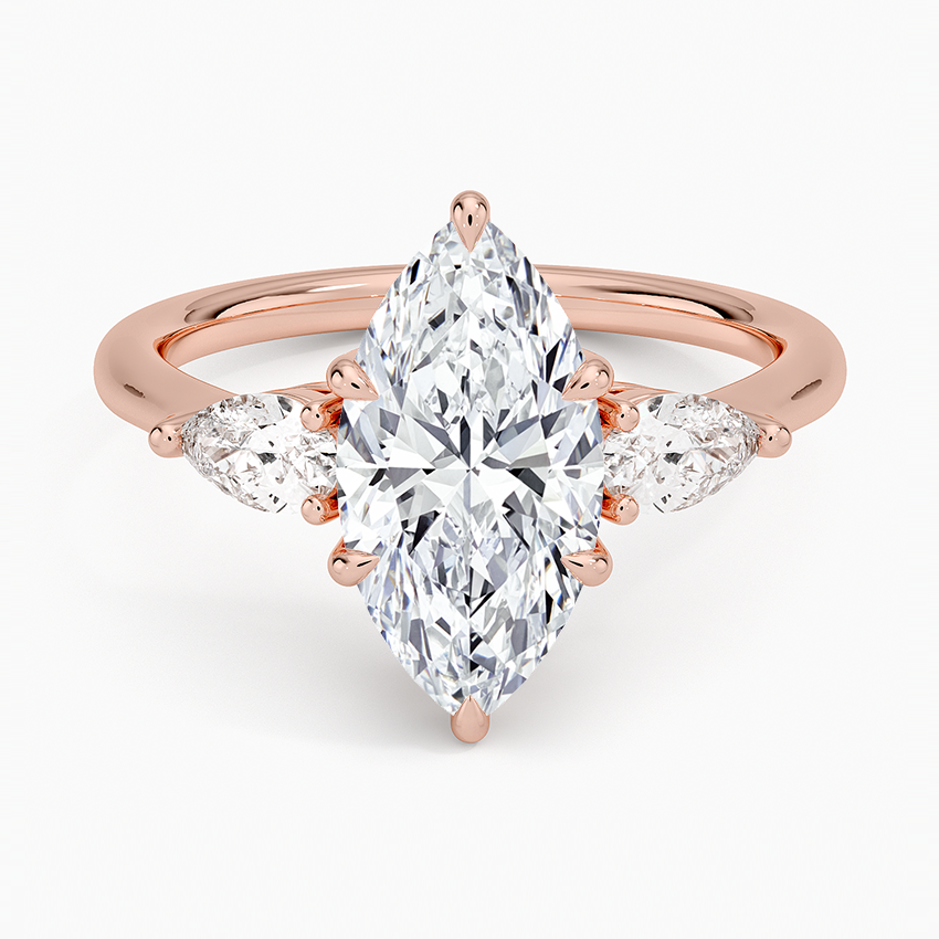 ecomposer-view with diamond shape-marquise,ecomposer-size-2-ct,ecomposer-metal type-rose-gold-18k