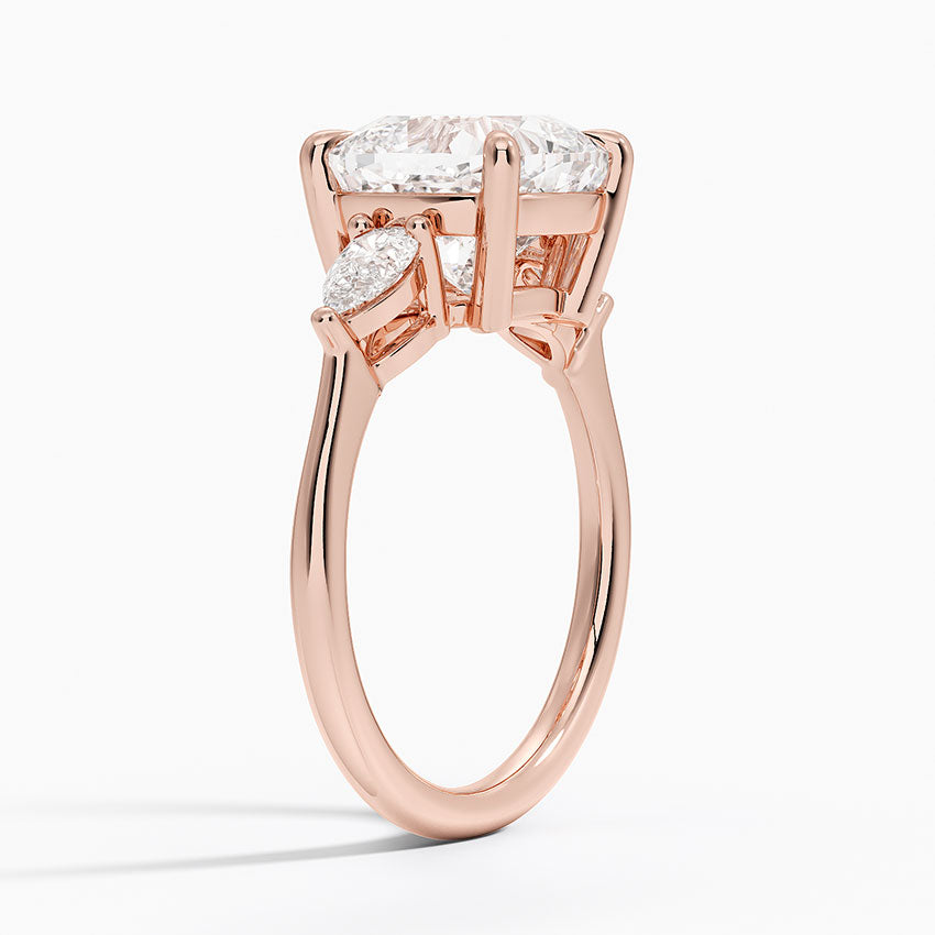 ecomposer-view with diamond shape-cushion, ecomposer-metal type-rose-gold-18k