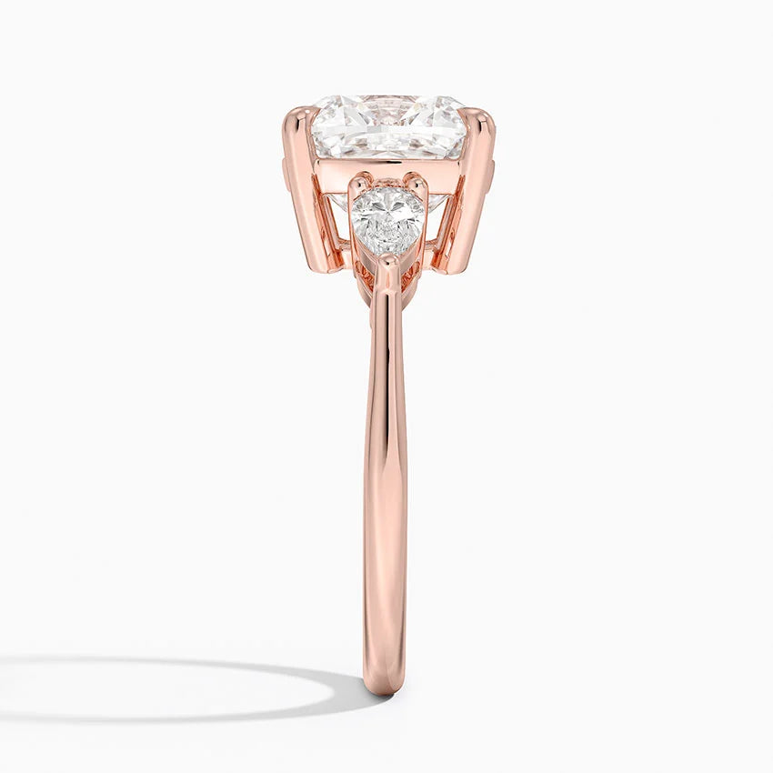 ecomposer-view with diamond shape-cushion, ecomposer-metal type-rose-gold-18k