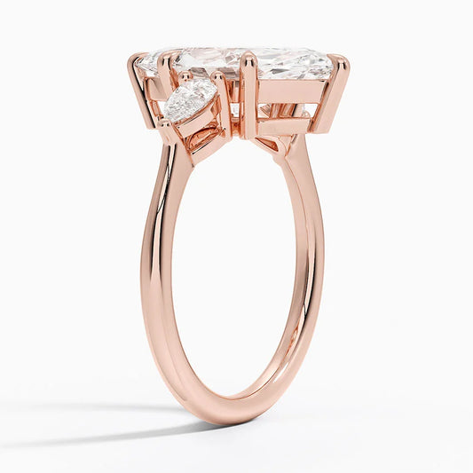 ecomposer-view with diamond shape-marquise, ecomposer-metal type-rose-gold-18k
