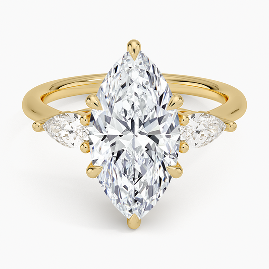 ecomposer-view with diamond shape-marquise, ecomposer-metal type-yellow-gold-18k