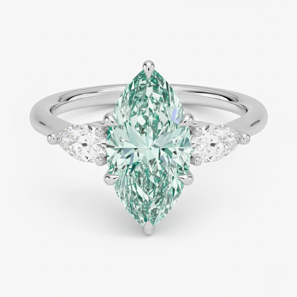 ecomposer-diamond color-green, ecomposer-view with diamond shape-marquise