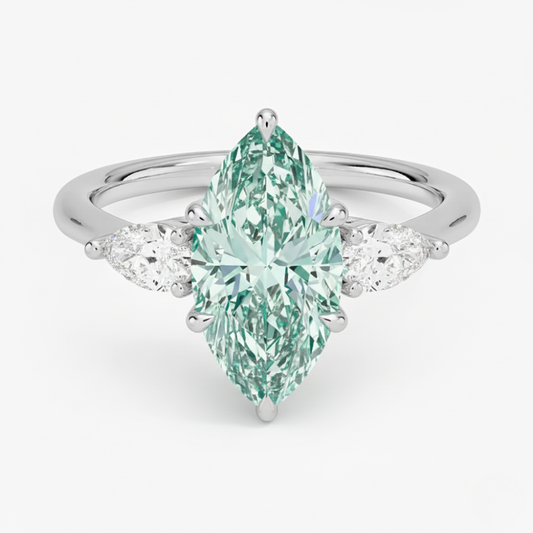 ecomposer-diamond color-green, ecomposer-view with diamond shape-marquise