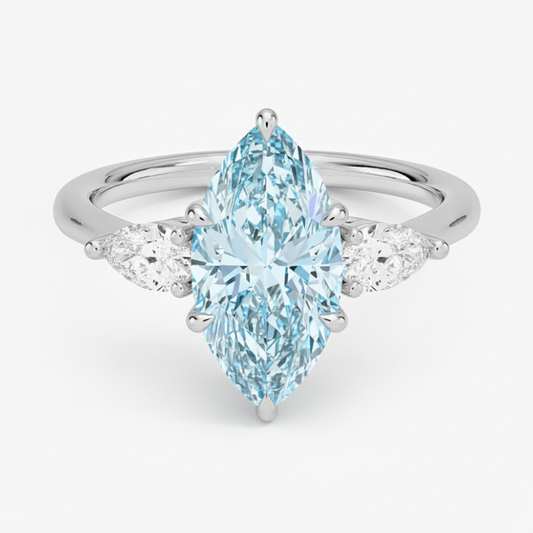 ecomposer-diamond color-blue, ecomposer-view with diamond shape-marquise