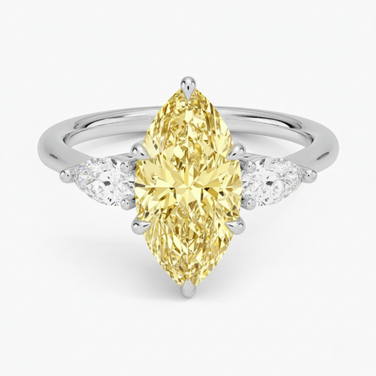 ecomposer-diamond color-yellow, ecomposer-view with diamond shape-marquise