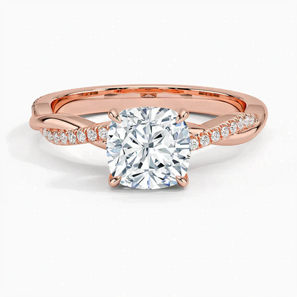 ecomposer-view with diamond shape-cushion,ecomposer-size-1.5-ct,ecomposer-metal type-rose-gold-18k