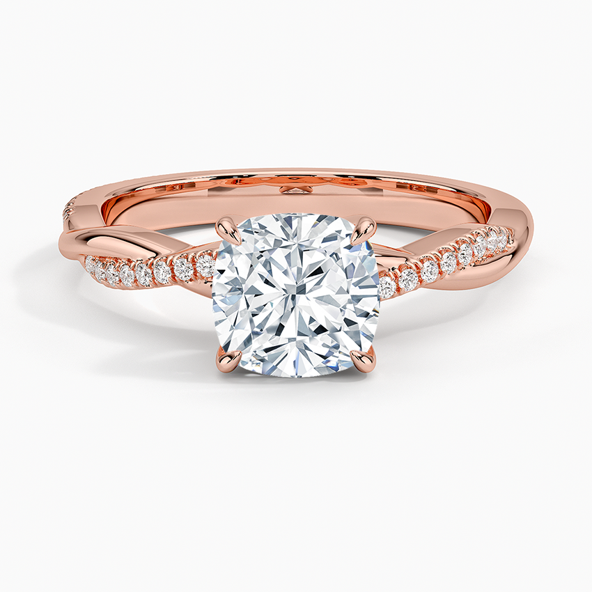 ecomposer-metal type-rose-gold-18K,ecomposer-ring setting-twisted
