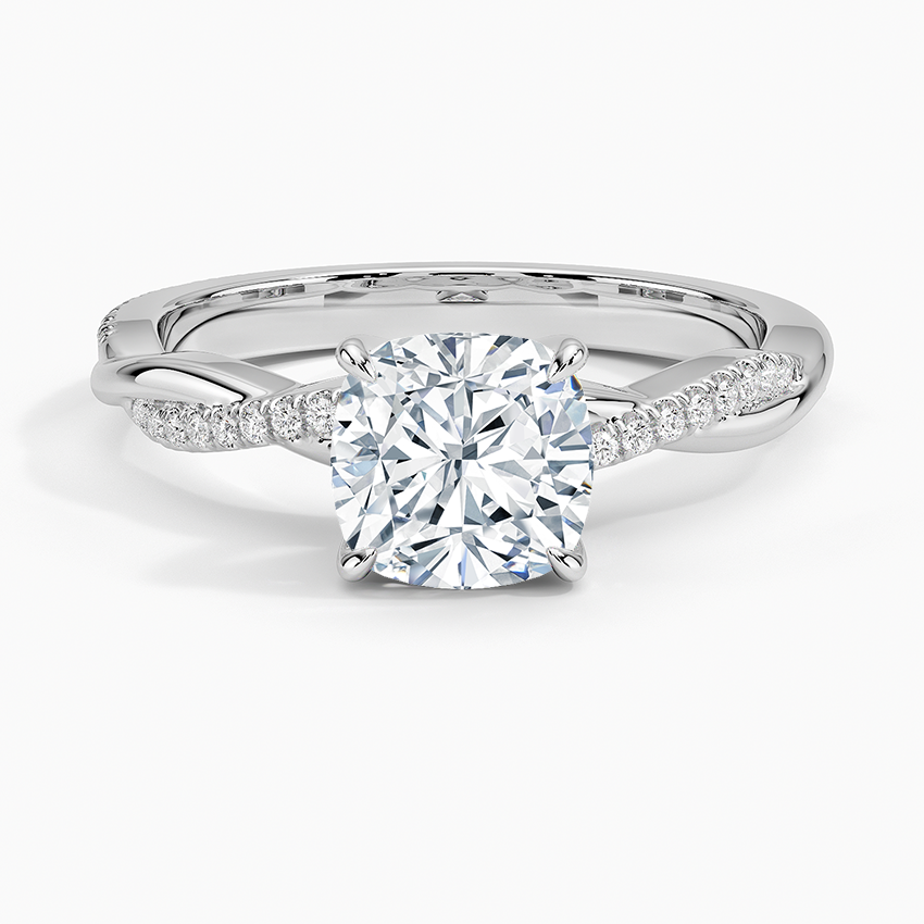 ecomposer-view with diamond shape-cushion,ecomposer-size-1.5-ct,ecomposer-metal type-white-gold-18k