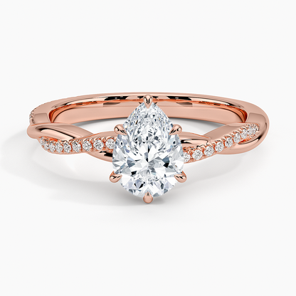 ecomposer-metal type-rose-gold-18K,ecomposer-ring setting-twisted