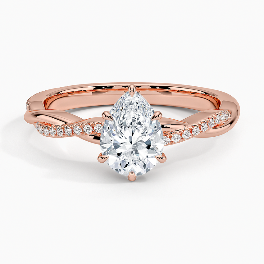 ecomposer-view with diamond shape-pear,ecomposer-size-1-ct,ecomposer-metal type-rose-gold-18k