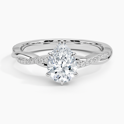 ecomposer-metal type-white-gold-18K,ecomposer-ring setting-twisted
