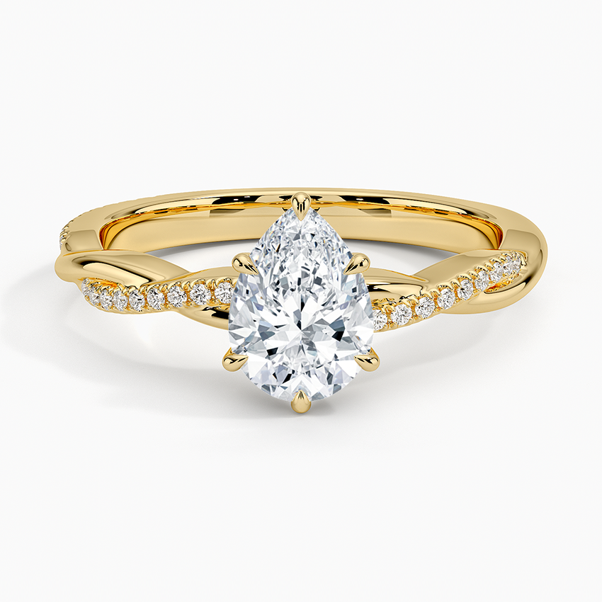 ecomposer-view with diamond shape-pear,ecomposer-size-1-ct,ecomposer-metal type-yellow-gold-18k