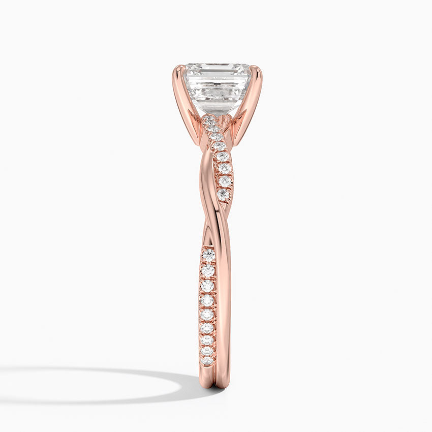 ecomposer-view with diamond shape-asscher,ecomposer-size-1.5-ct,ecomposer-metal type-rose-gold-18k