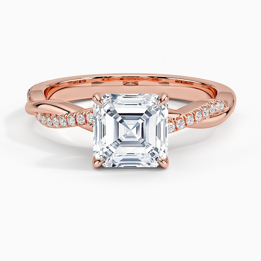 ecomposer-view with diamond shape-asscher,ecomposer-size-1.5-ct,ecomposer-metal type-rose-gold-18k
