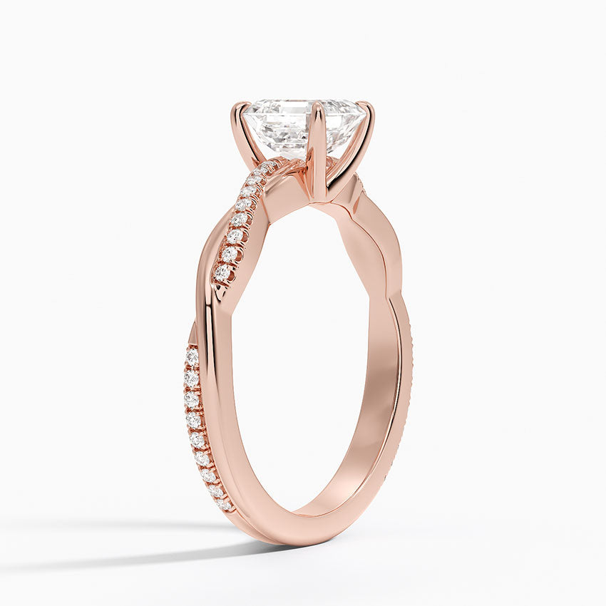 ecomposer-metal type-rose-gold-18K,ecomposer-ring setting-twisted