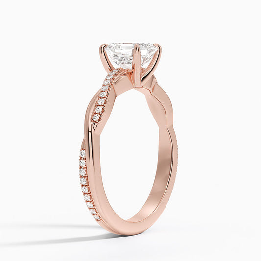 ecomposer-view with diamond shape-asscher,ecomposer-size-1-ct,ecomposer-metal type-rose-gold-18k