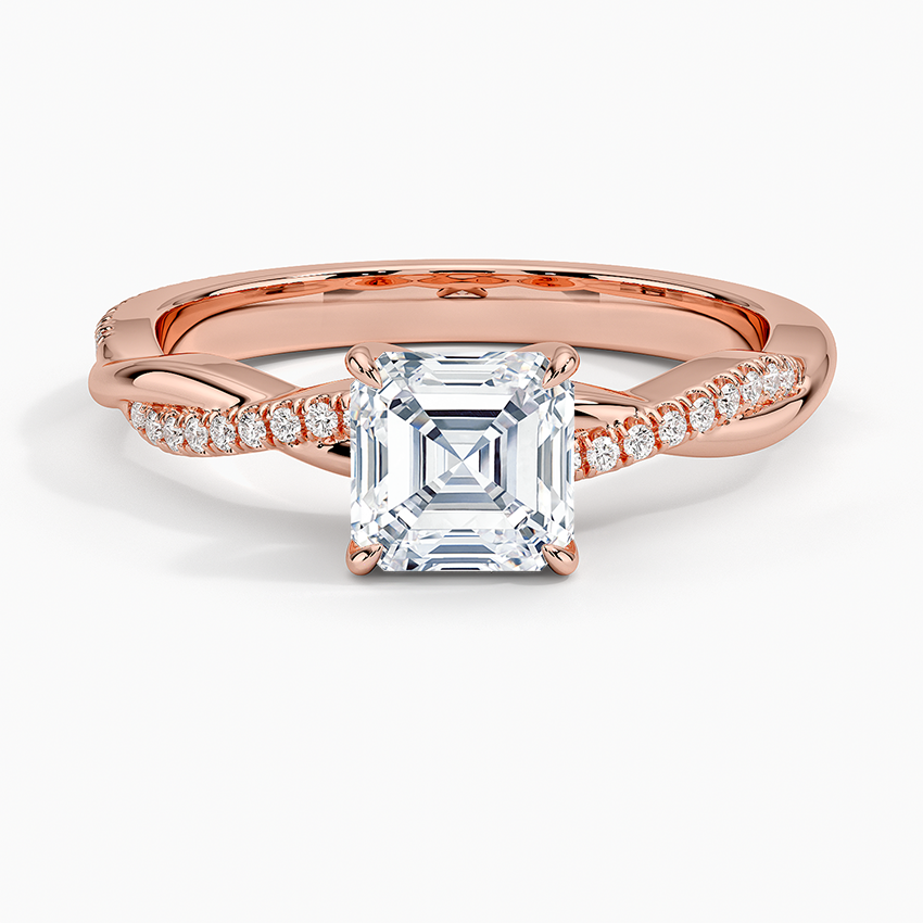 ecomposer-metal type-rose-gold-18K,ecomposer-ring setting-twisted