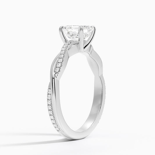 ecomposer-view with diamond shape-asscher,ecomposer-size-1-ct,ecomposer-metal type-white-gold-18k