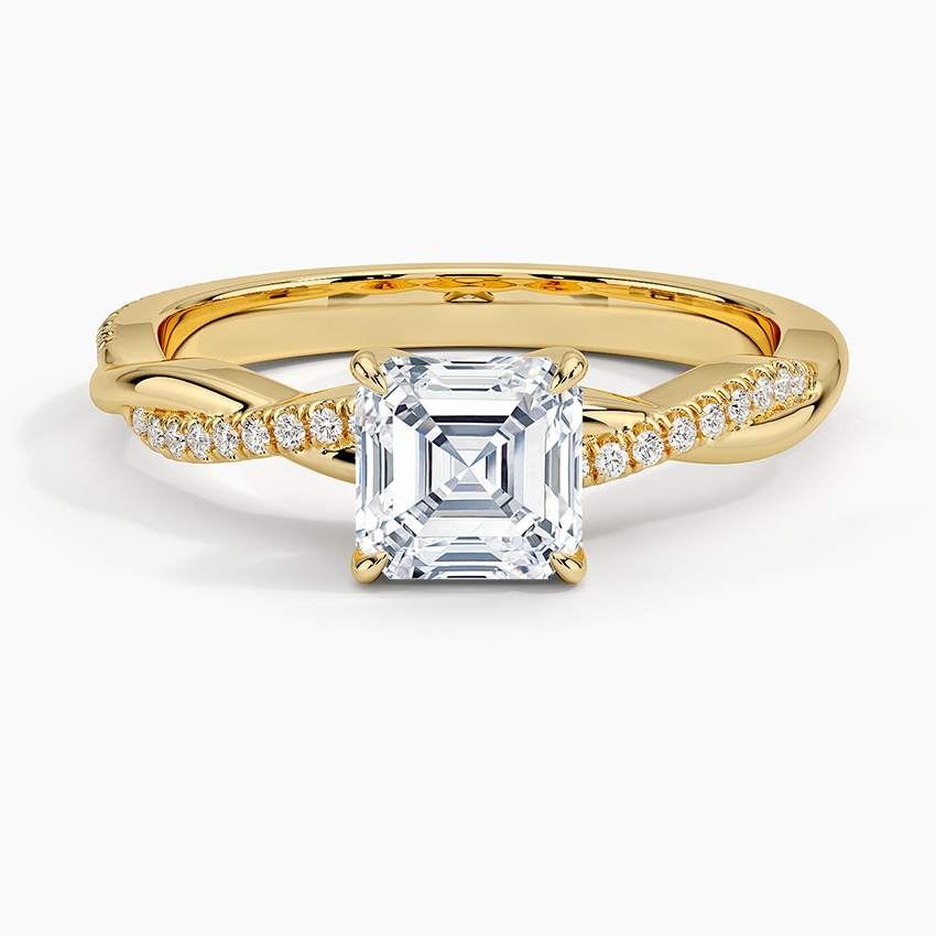 ecomposer-metal type-yellow-gold-18K,ecomposer-ring setting-twisted