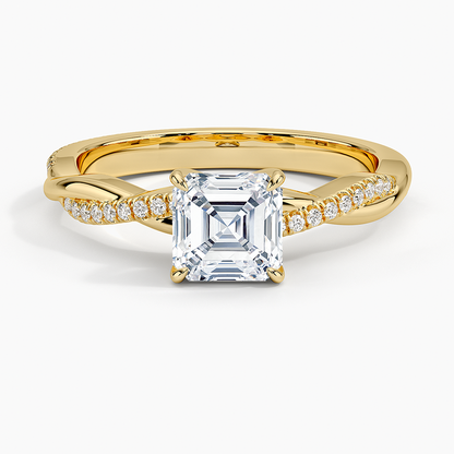 ecomposer-view with diamond shape-asscher,ecomposer-size-1-ct,ecomposer-metal type-yellow-gold-18k